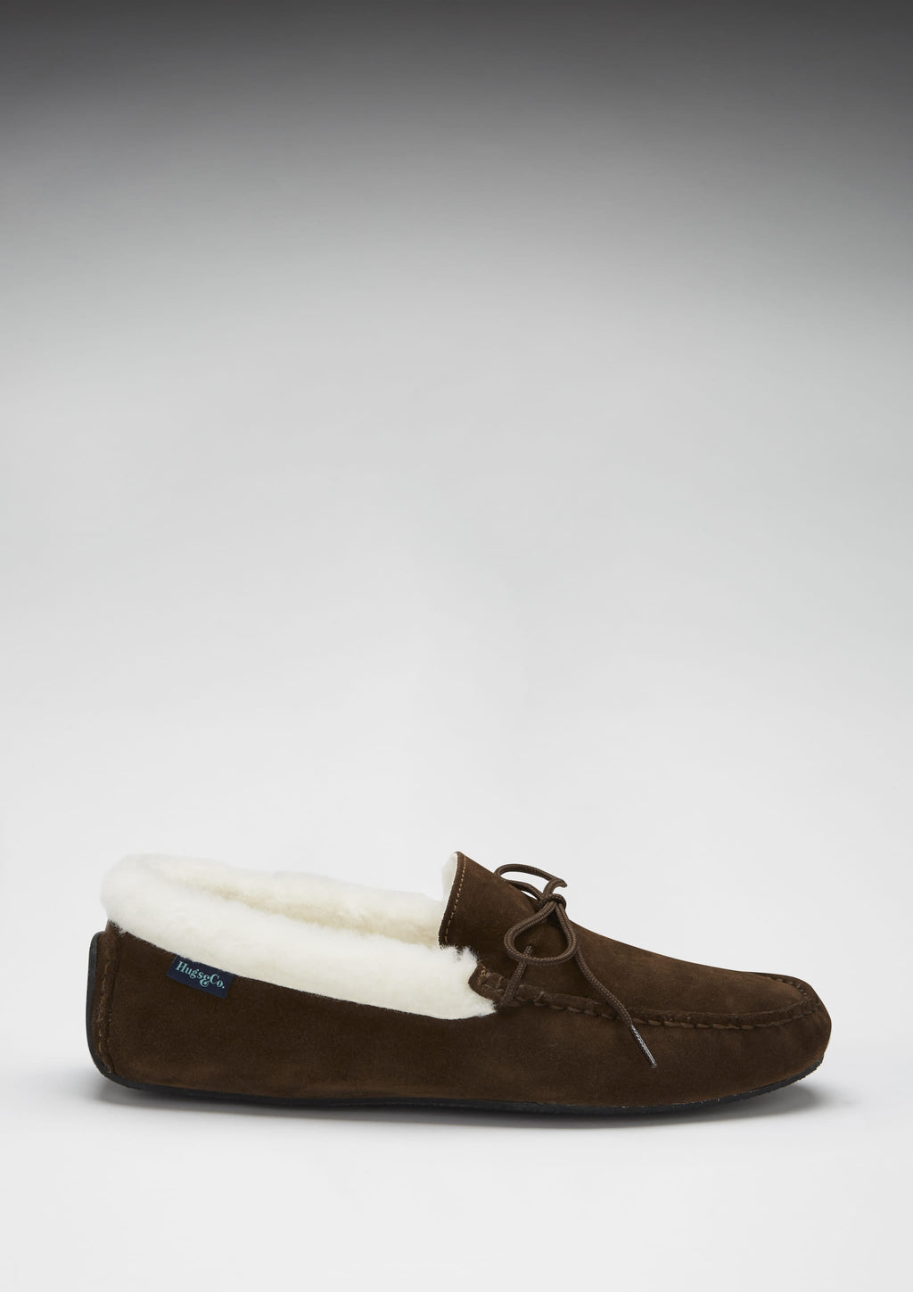Men's Sheepskin Moccasin Slippers, Brown Suede