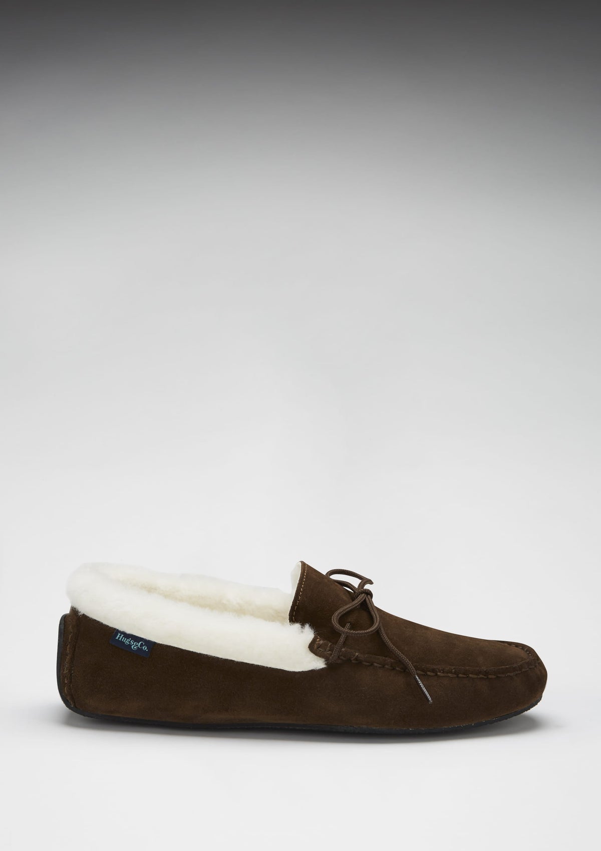 Men's Sheepskin Moccasin Slippers, Brown Suede