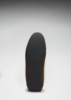 Men's Sheepskin Moccasin Slippers, Brown Suede