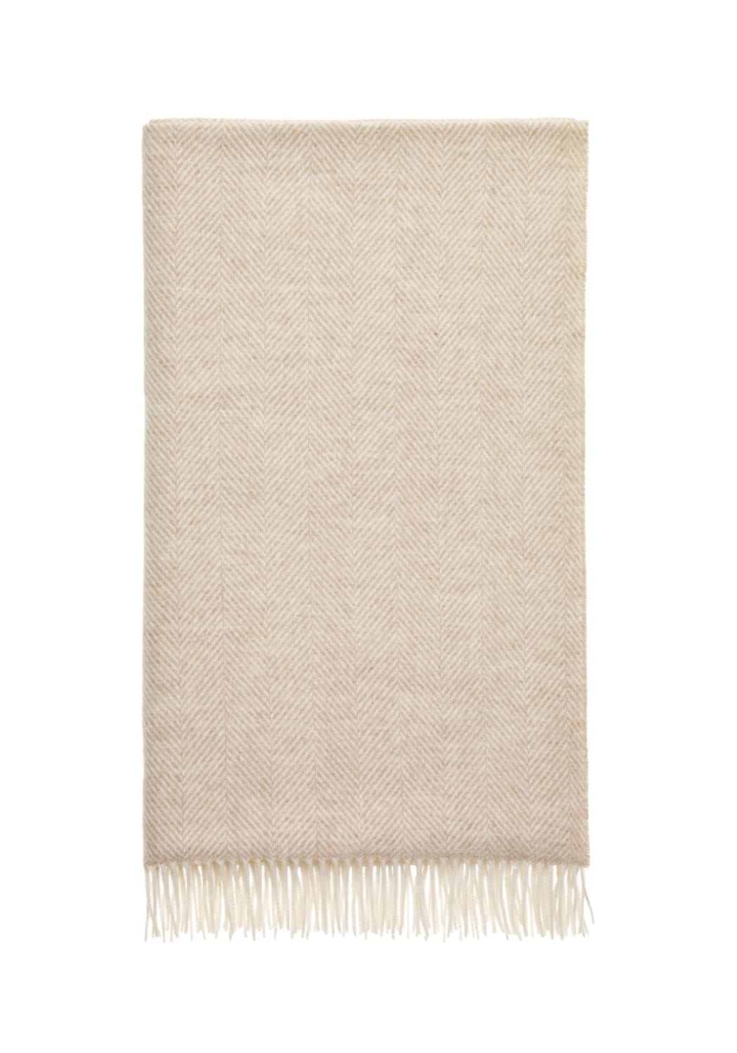Oatmeal British Wool Throw