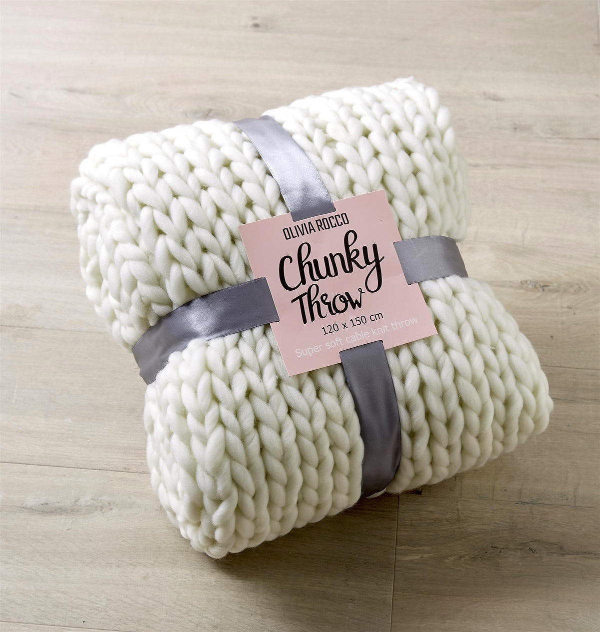 Chunky Cable Knit Throw