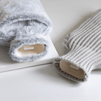 Hot Water Bottle with Faux Fur Cover, 2 Litre