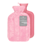 Hot Water Bottle with Faux Fur Cover, 2 Litre