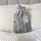Hot Water Bottle with Faux Fur Cover, 2 Litre